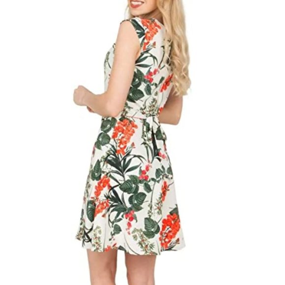 FINAL PRICE  High Neck Floral Fit & Flare Sundress - Picture 2 of 5